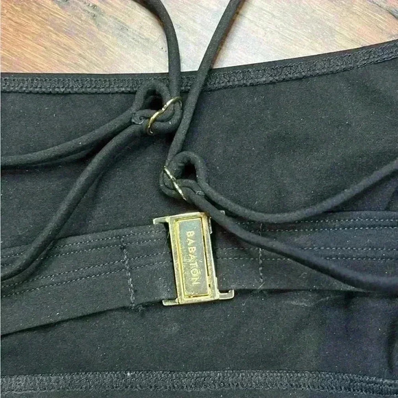 Babaton high waisted bikini black with gold hardware adjustable straps Gorgeous - Picture 3 of 5